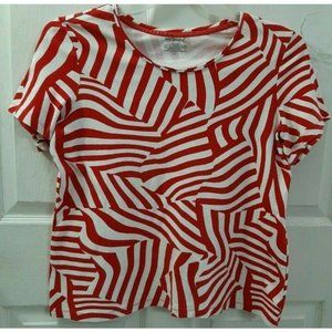 WESTBOUND Women's Short Sleeve, Round Neck, Red St